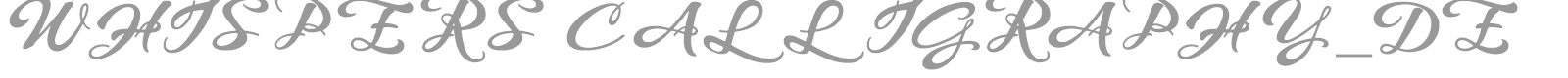Whispers Calligraphy font preview